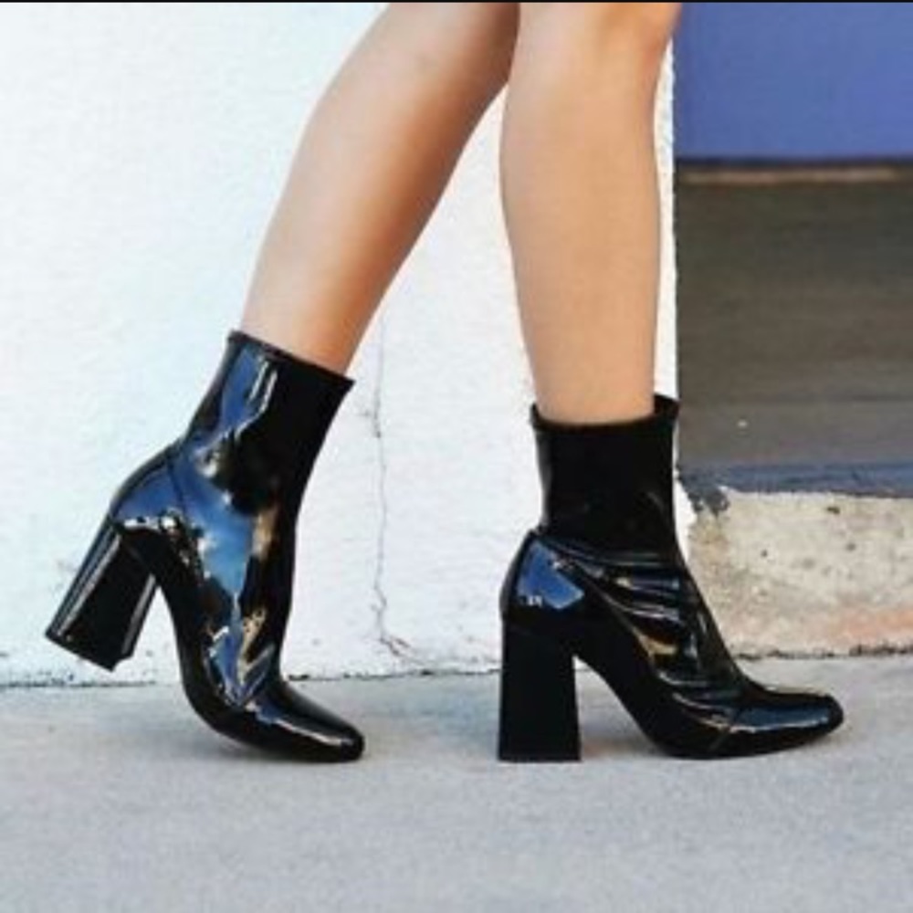 Zara High Heel Sock Style Ankle Boots